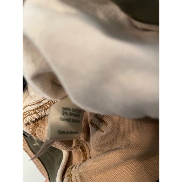 LL Bean Favorite Fit Pants Beige Size 16 Petite Cotton - Picture 4 of 4